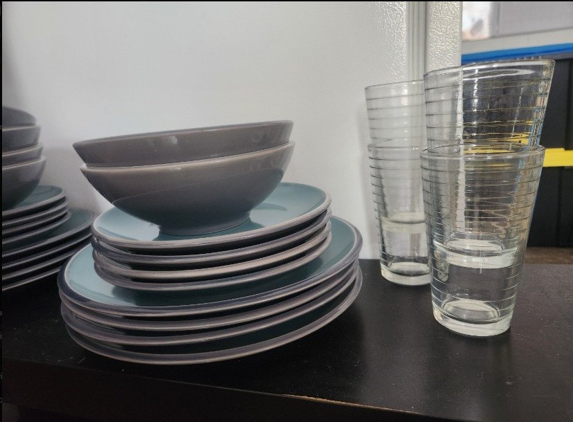 2 Matching HomeTrends Stoneware Dish Sets – Full & Partial - photo 3