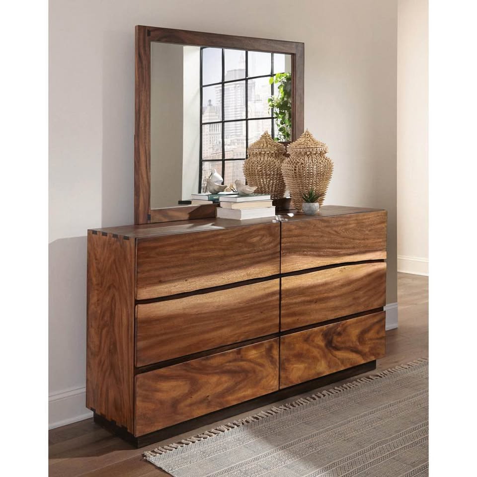 6 Drawer Dresser with Large Mirror - Coaster Furniture