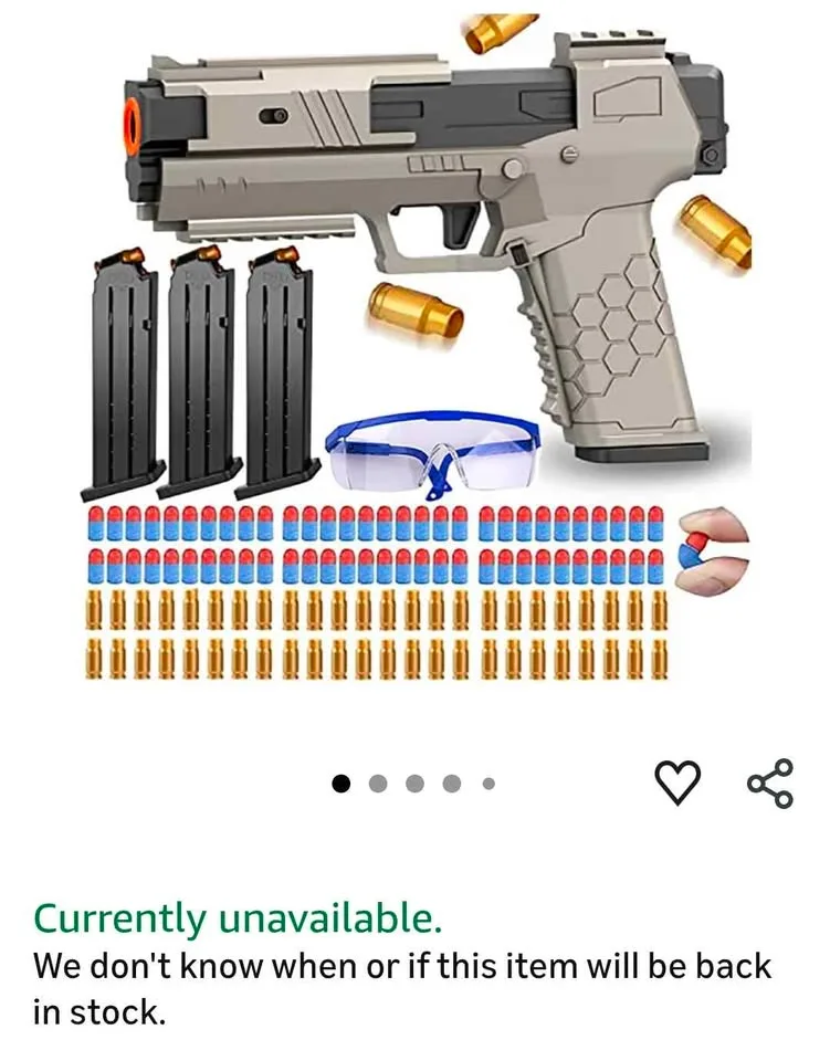 2 Toy Gun Soft Bullet, Educational Model Toys Pistol image indicator(4)