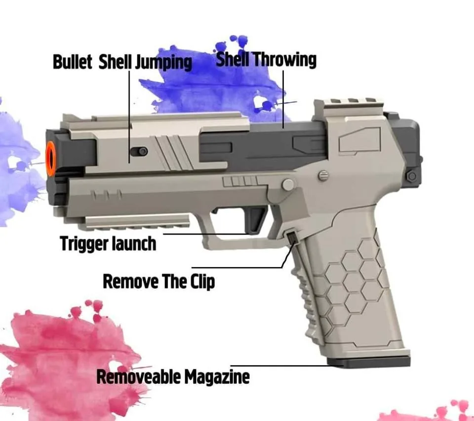 2 Toy Gun Soft Bullet, Educational Model Toys Pistol image indicator(6)