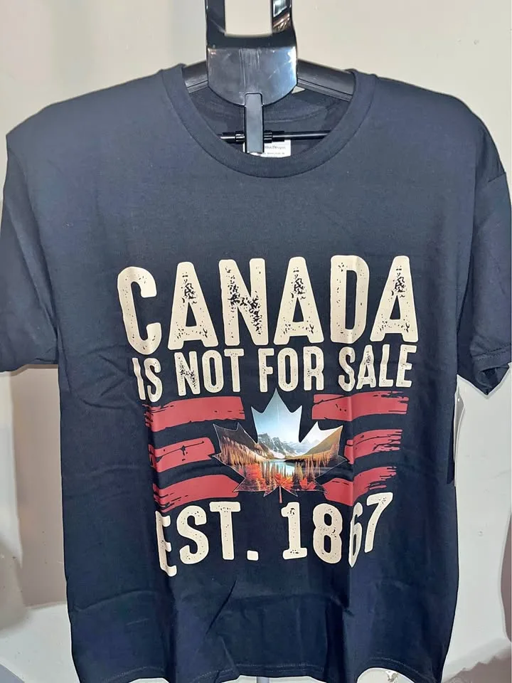 Canada is Not For Sale Black T-Shirt (1) Unisex Large