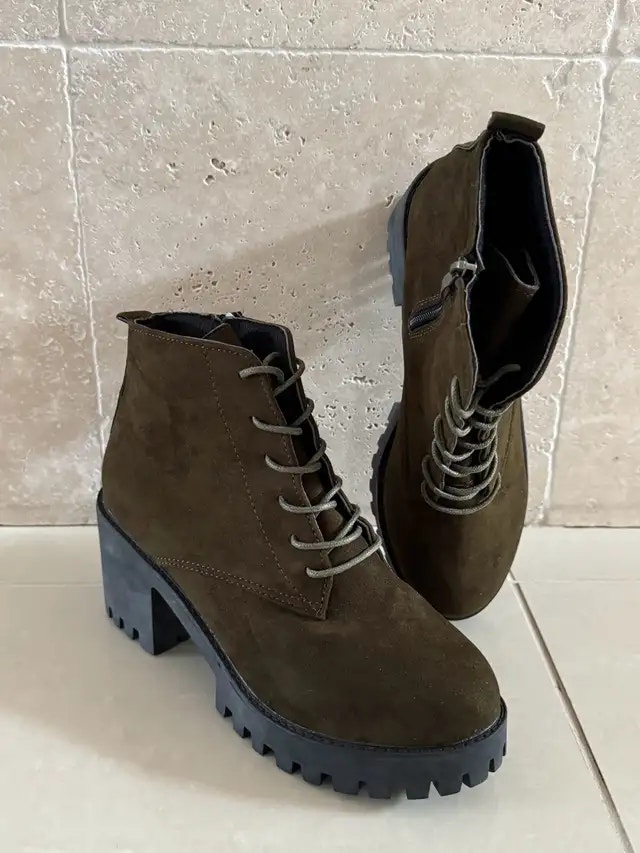 New Green Ankle Boots