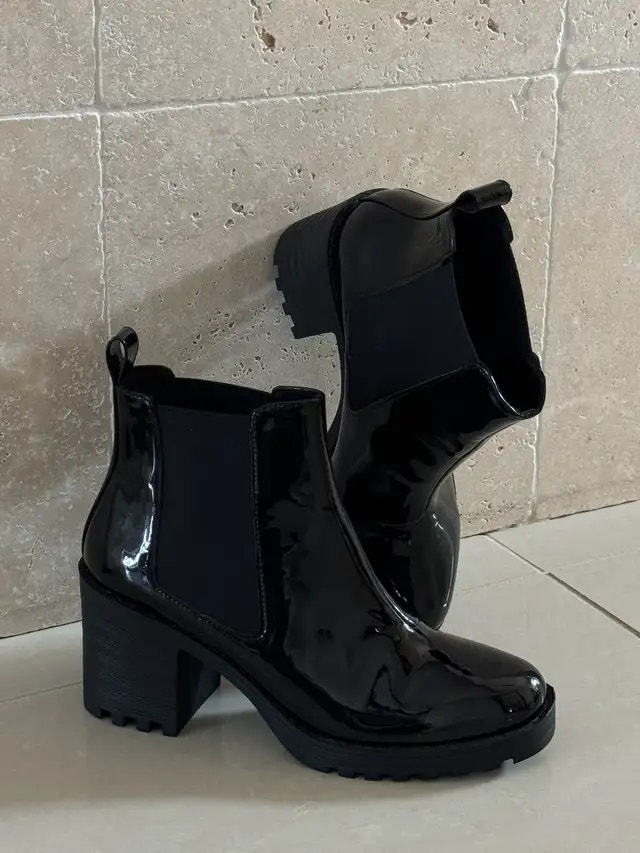 New HM Patent Ankle Boots
