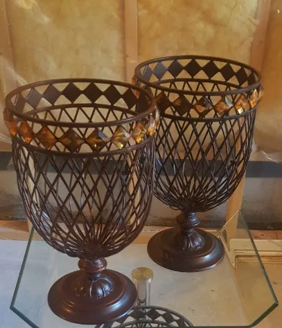 2 Brass Candle Holders
