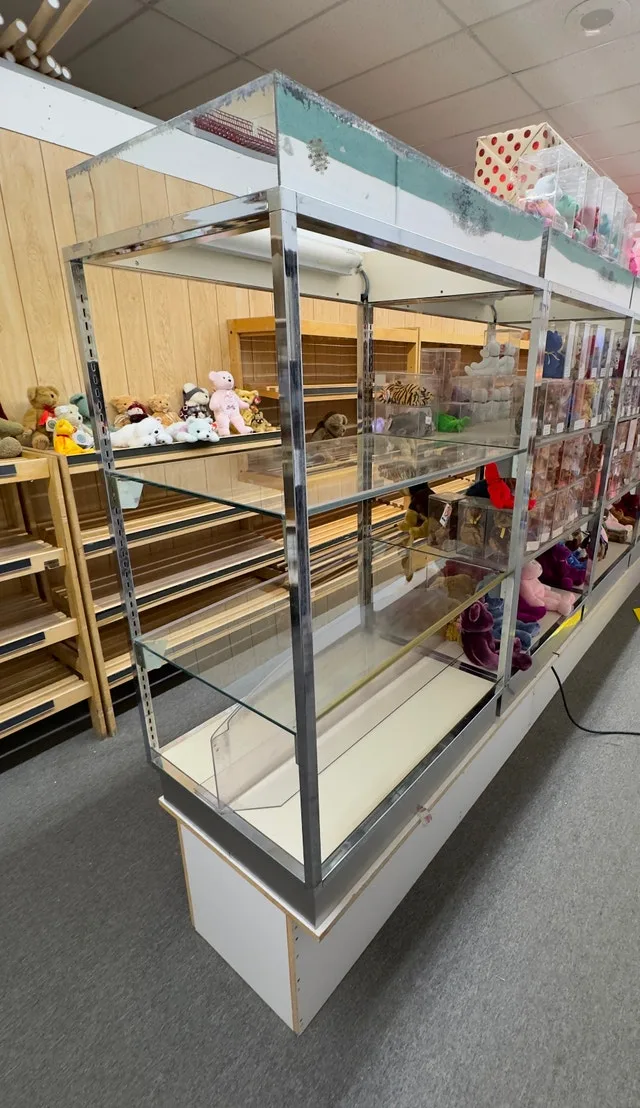 Lighted Chrome Shelves