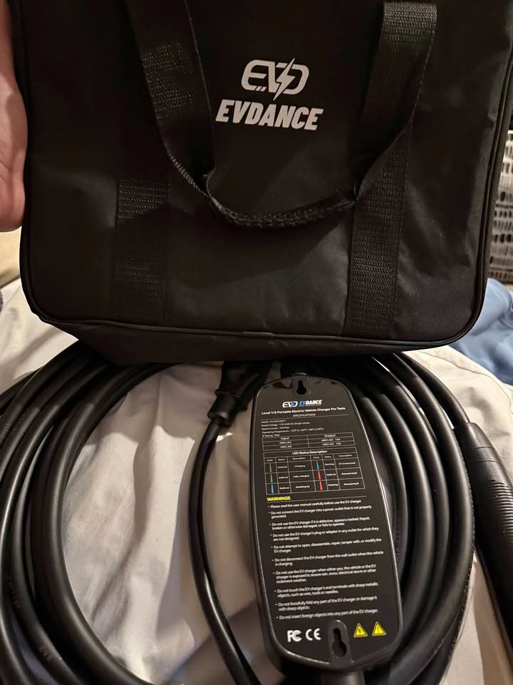 EVDance Level 1/2 Portable Electric Vehicle Charger For Tesla