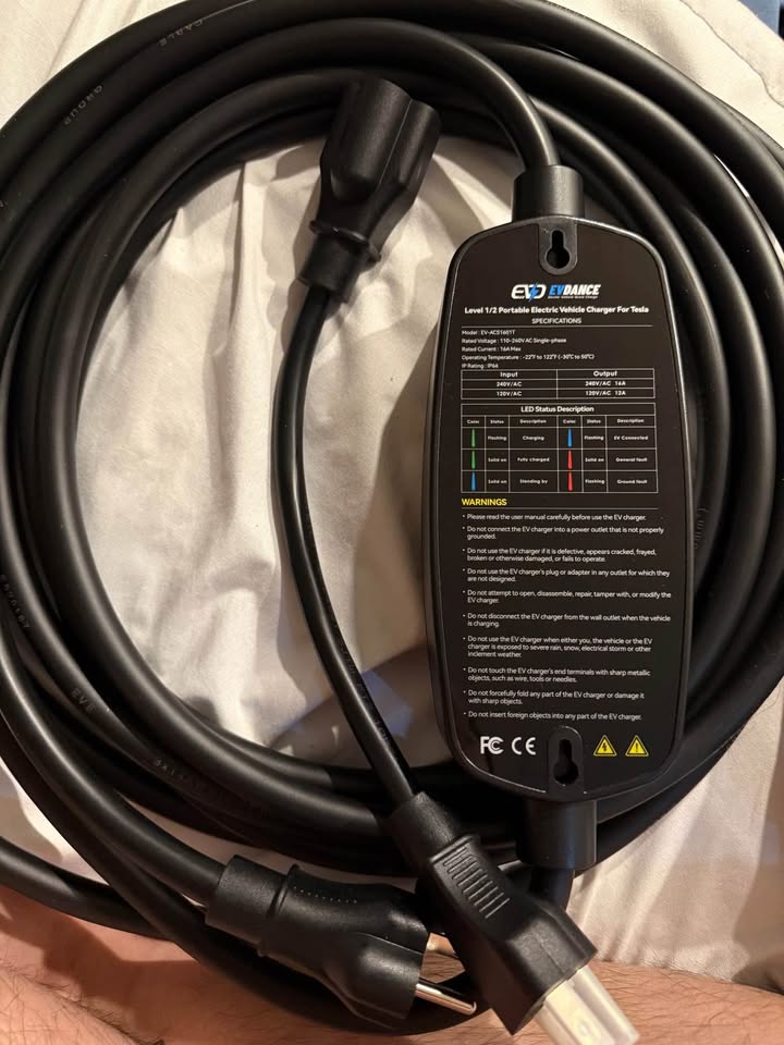 EVDance Level 1/2 Portable Electric Vehicle Charger For Tesla - photo 2