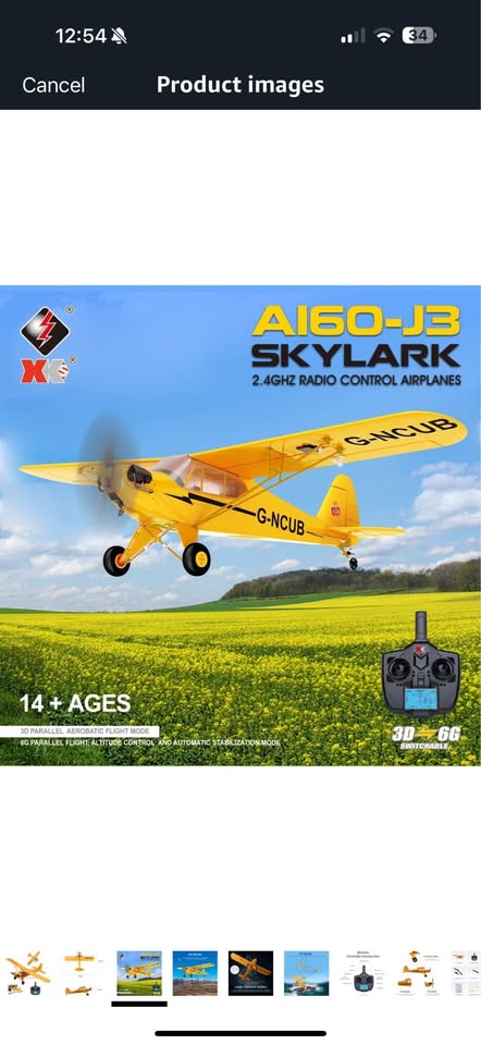 A160- J3 Skylark RC Plane with Gyro - photo 4