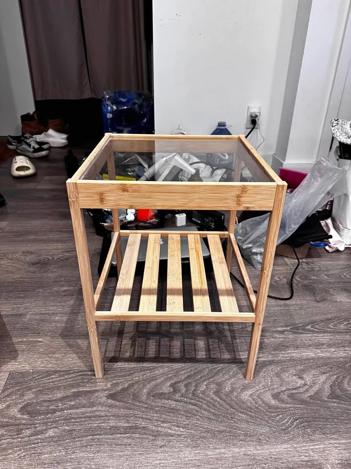 perfect condition glass top small table for living room perhaps thumbnail