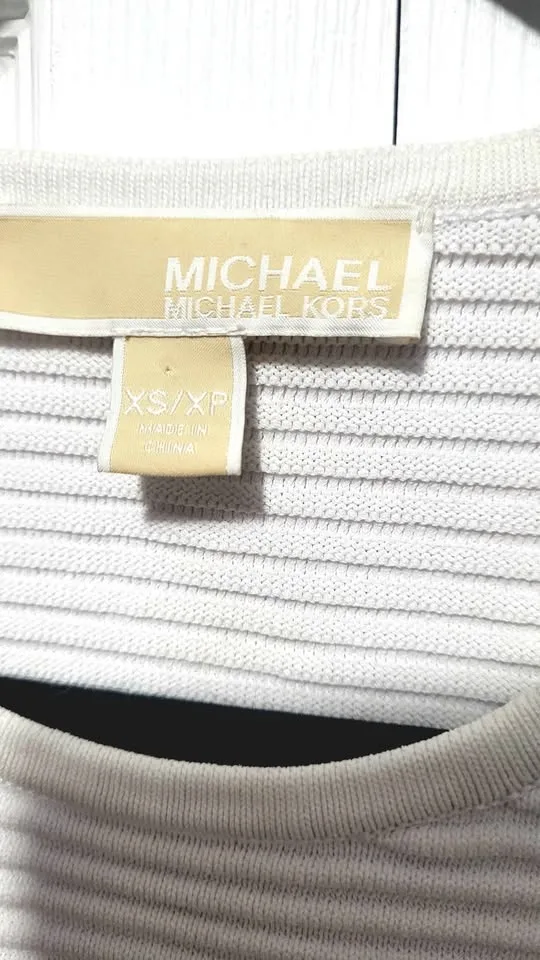 White MK Body Con Textured Dress size XS image indicator(2)