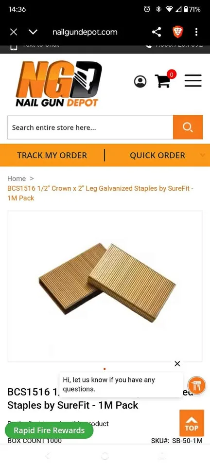 DORSON ITEE Similar to Bostitch BCS1516