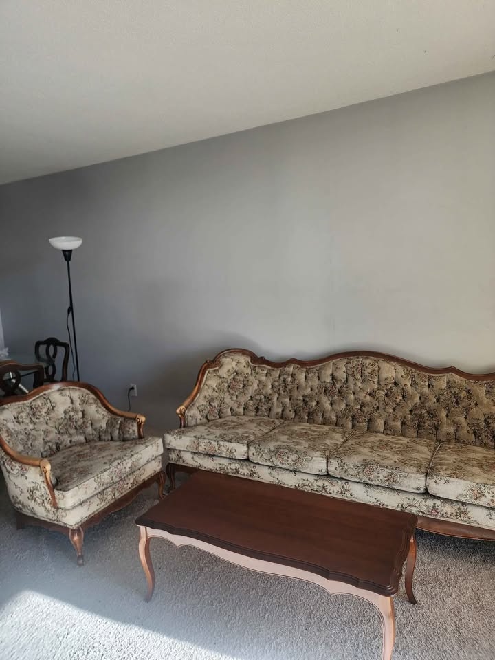Vintage French Provincial Sofa, Armchair & Table - photo 2