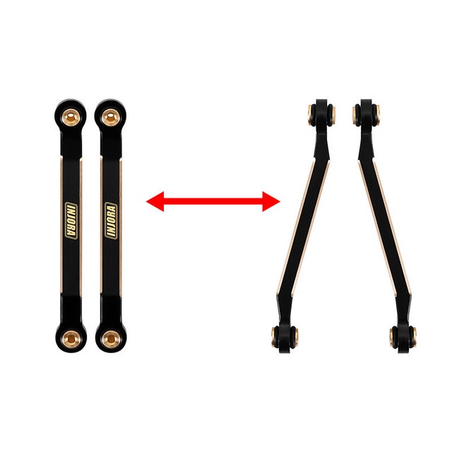 INJORA Black Brass High Clearance Chassis Links - photo 3
