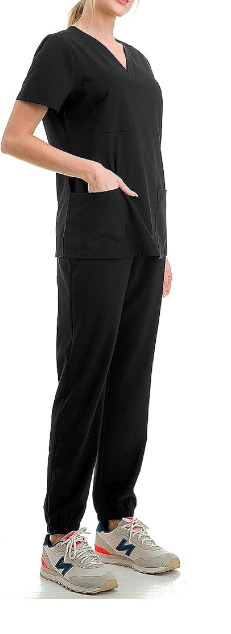 Black Scrub Set - M