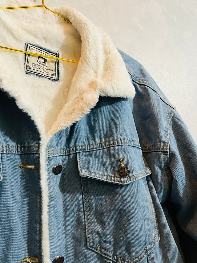 Denim Sherpa Jacket-Size L - photo 4