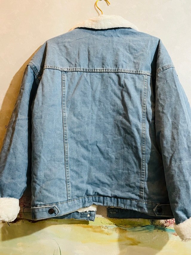 Denim Sherpa Jacket-Size L - photo 5
