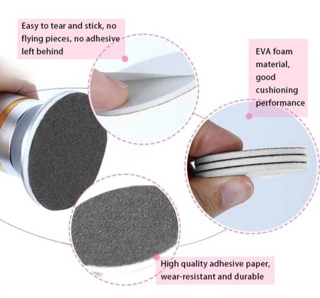 REPLACEMENT SANDPAPER FOR ELECTRIC FOOT FILE CALLUS REMOVER MACH - photo 2