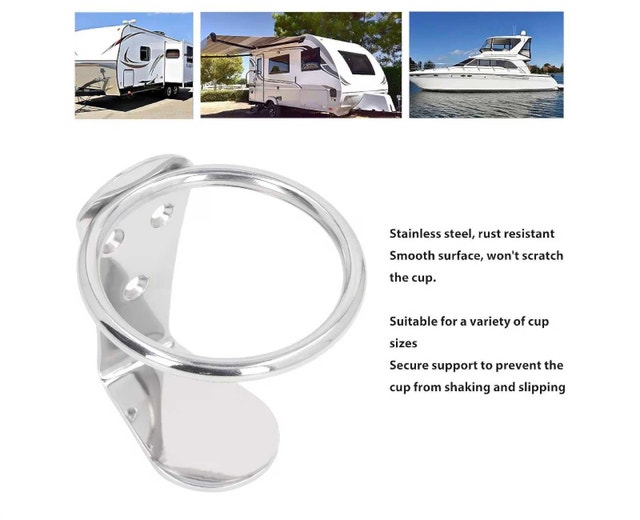 BOAT RING DRINK HOLDER, STAINLESS STEEL - photo 2