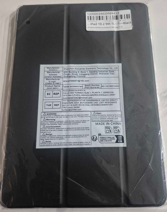 iPad 10.2 9th TL Black Case