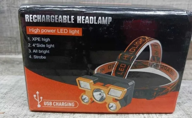 USB Rechargeable Headlight 5 LED Headlamp 4 Settings thumbnail