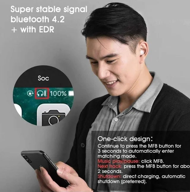 MINI X20 HD VOICE BLUETOOTH HEADSET image indicator(8)