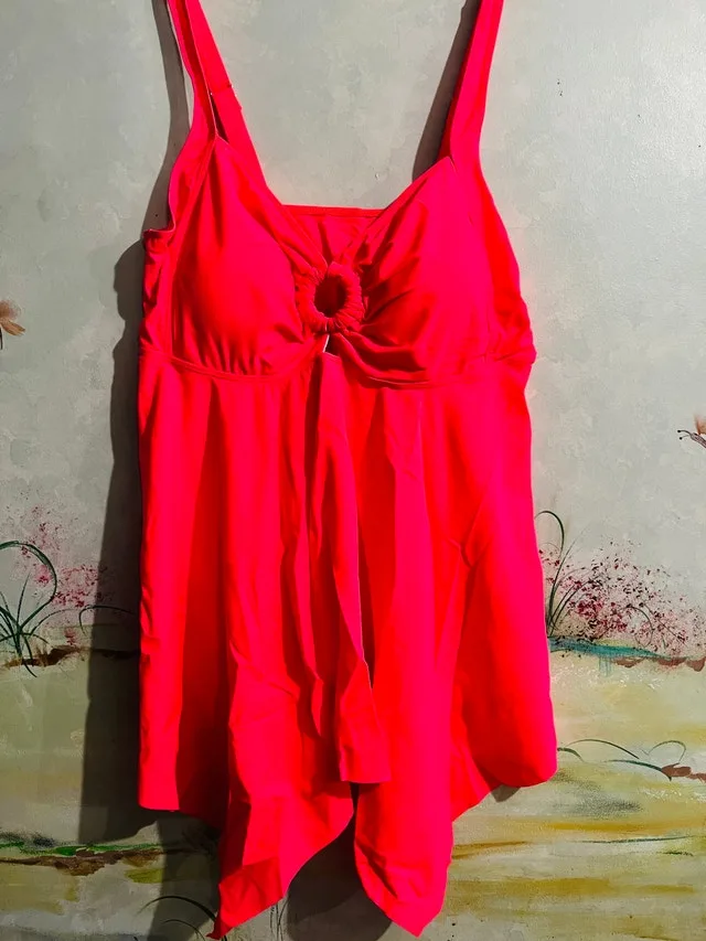 Coral Tankini Swimsuit! 3XL image indicator(3)