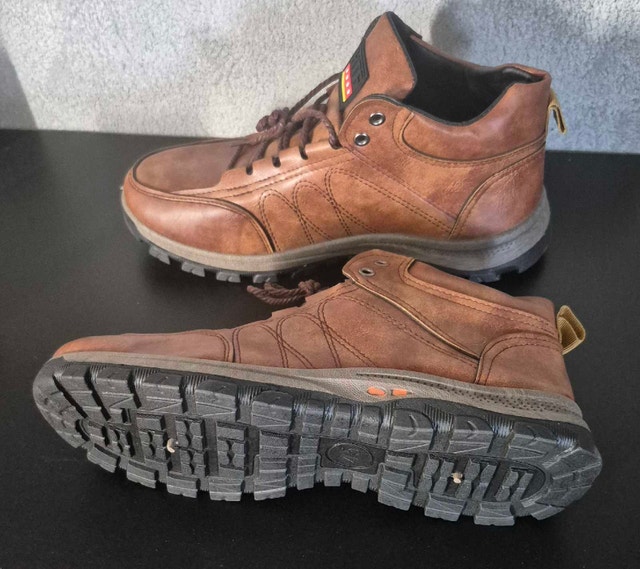 HTF Faux Leather High Top Boots Shoes Brown Size 9 - photo 2