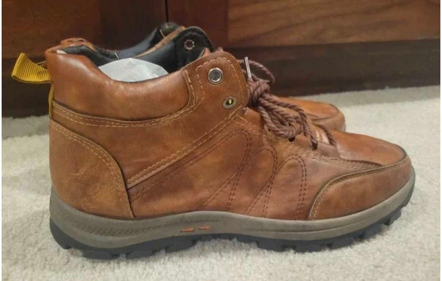 HTF Faux Leather High Top Boots Shoes Brown Size 9 - photo 3