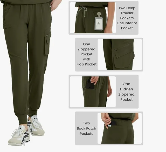 Uniforms World Olive Scrub Set-Size XS image indicator(4)