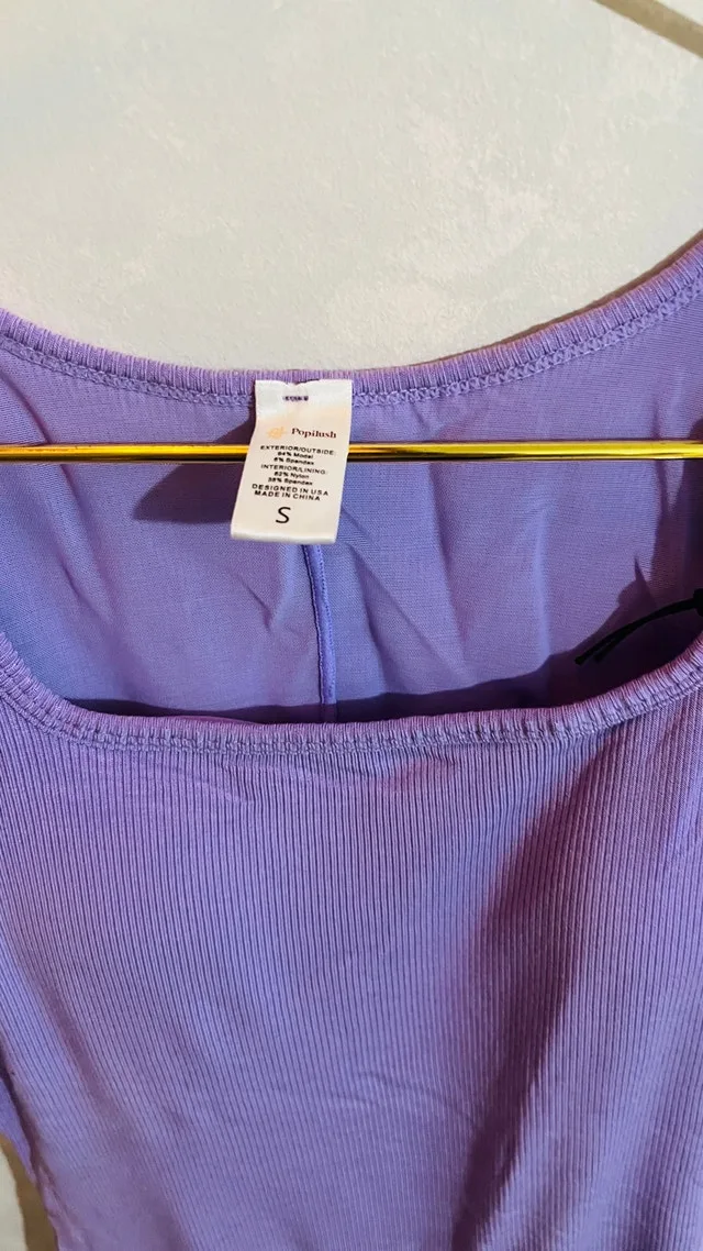 Popilush Tank Mini Dress Lilac With Slit-Size S image indicator(2)