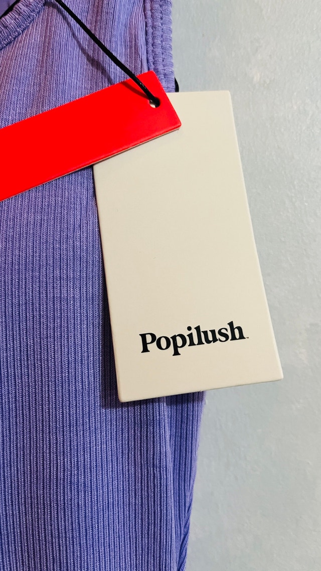 Popilush Tank Mini Dress Lilac With Slit-Size S - photo 3