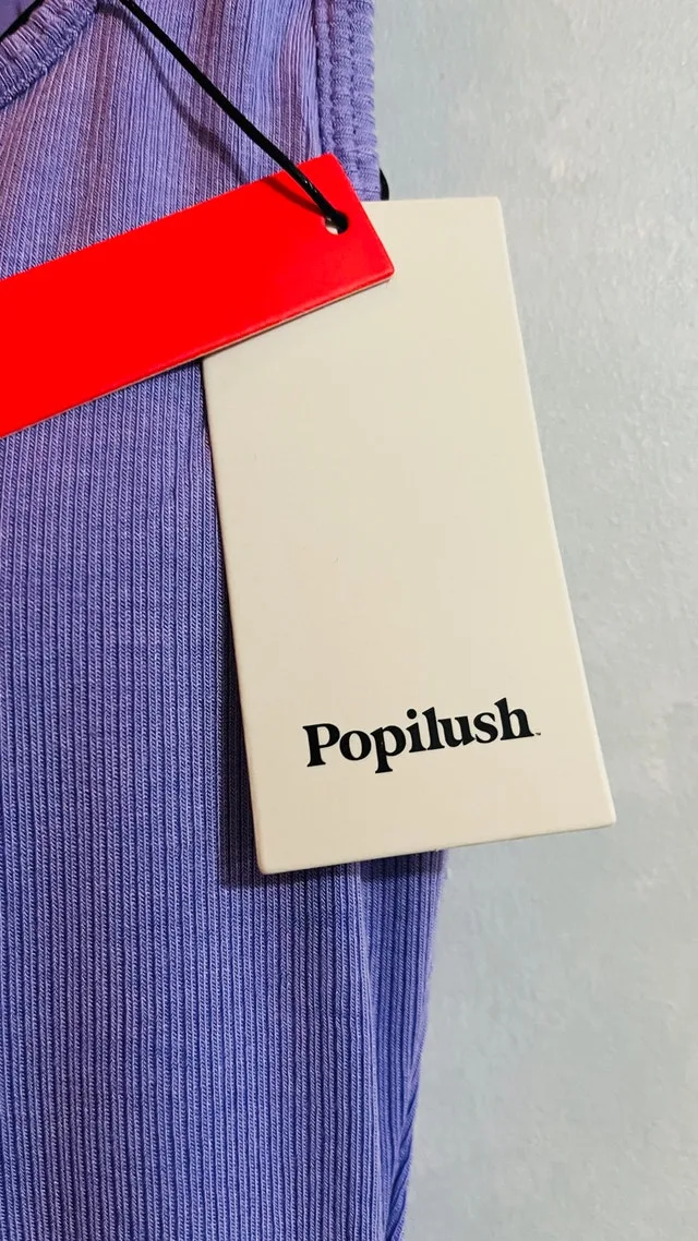 Popilush Tank Mini Dress Lilac With Slit-Size S image indicator(3)
