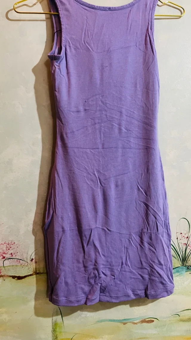 Popilush Tank Mini Dress Lilac With Slit-Size S image indicator(4)
