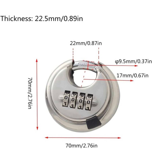 4 DIGIT COMBINATION LOCK - photo 2