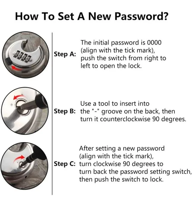 4 DIGIT COMBINATION LOCK image indicator(5)