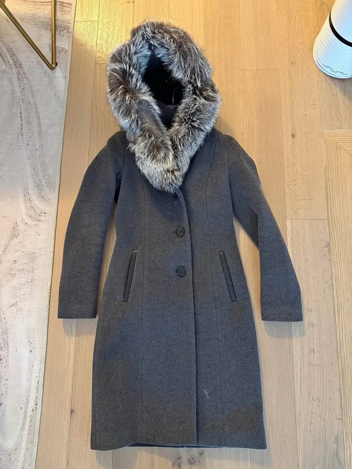 Mackage Cashmere/Wool Fur Coat XXS