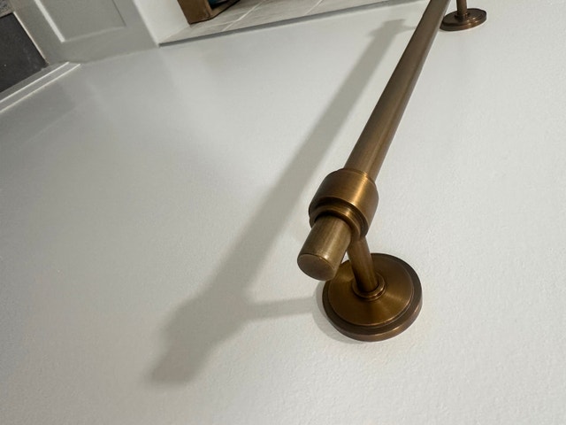 Pottery Barn Frey Towel Bar - Tumbled Brass - 18 inch - photo 2