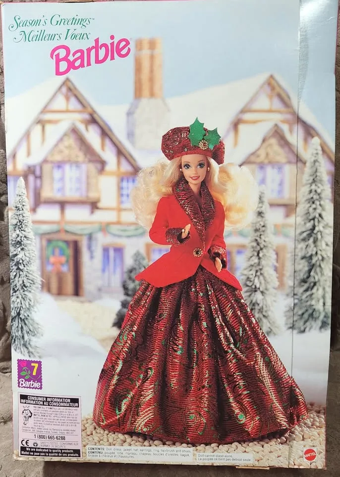 Happy Holidays Limited Edition 1994 Barbie Doll - New in Box image indicator(3)