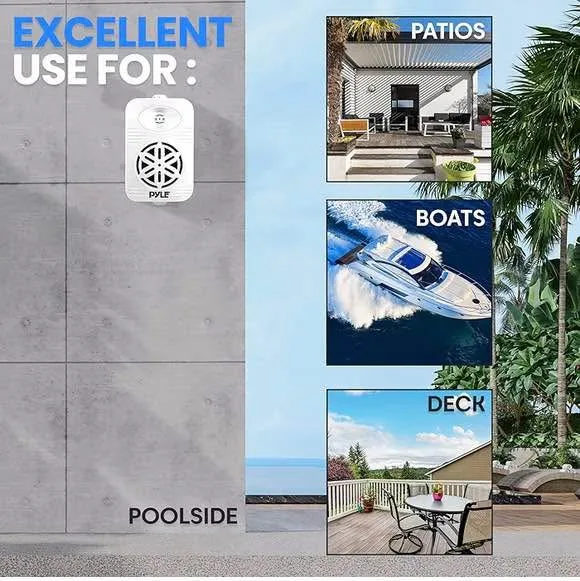 Pyle Bluetooth Indoor Outdoor Speakers Pair image indicator(7)