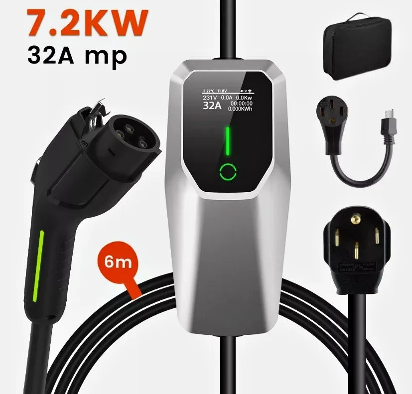 2 in 1 - Level 2 EV Fast Charger - 32 Amps Adjsutable