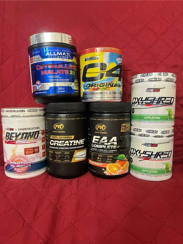 Supplements( c4, EAa, oryshred, pre work out ,creatine & citruli thumbnail