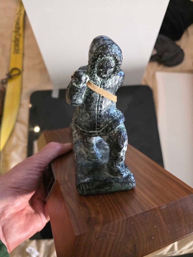 Inuit composite 1970 Joline Soapstone trophy