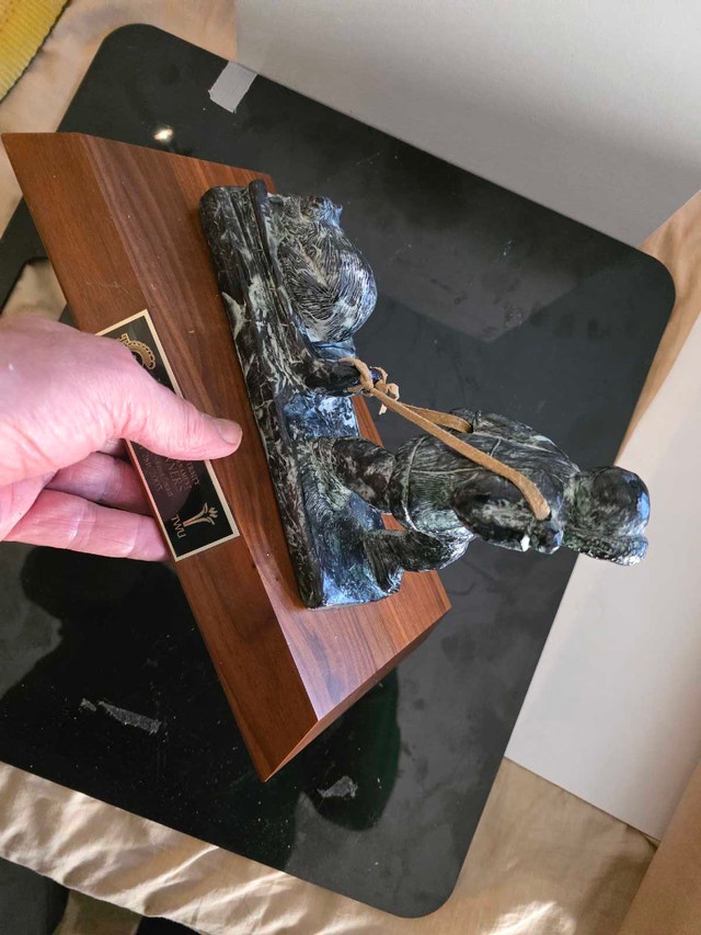 Inuit composite 1970 Joline Soapstone trophy - photo 2