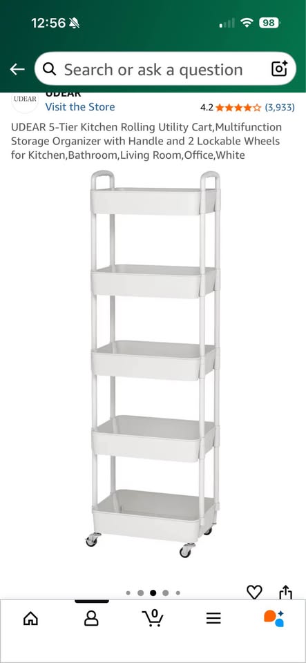 🛒 5-Tier Rolling Utility Cart – Perfect for Kitchen, Bathroom, P - photo 2