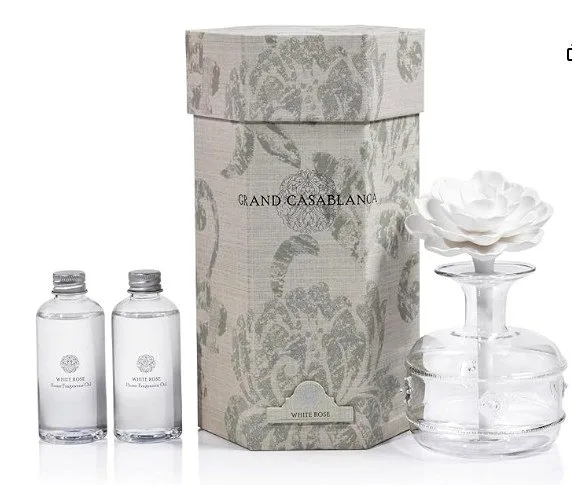 Porcelain Diffuser, Grand Casablanca, White Hibiscus