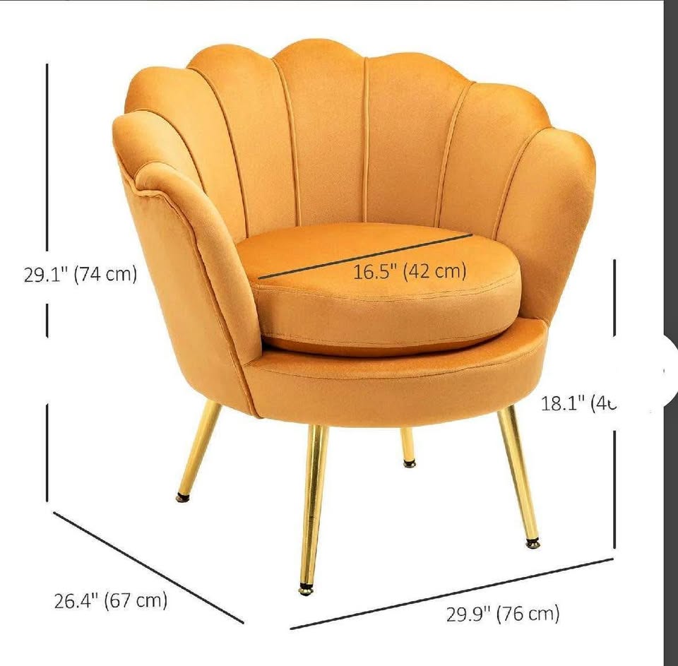 Lotus Luxe Velvet Accent Chair