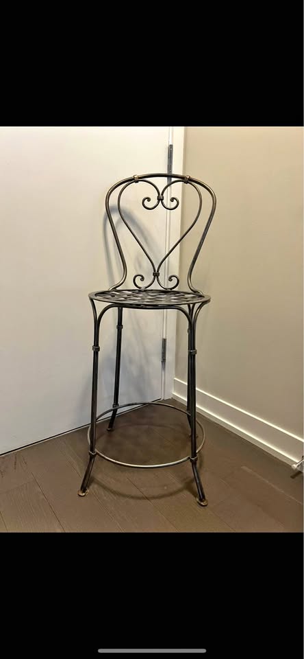 Wrought iron counter/bar stools x 3