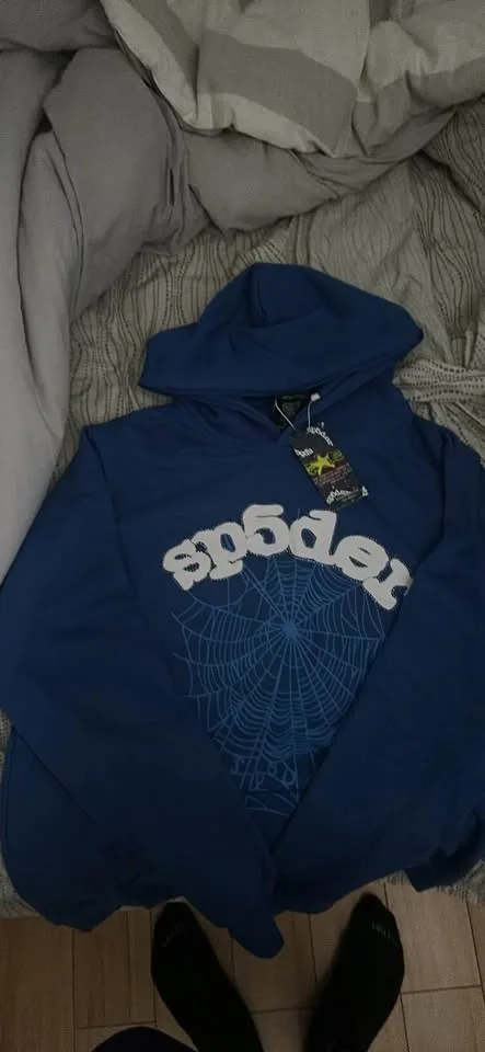 royal blue sp5der hoodie new with tag image indicator(2)