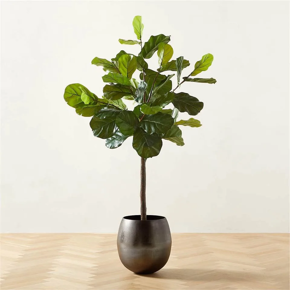 CB2 Rough Cast Black Aluminum Indoor Planter – Small image indicator(7)