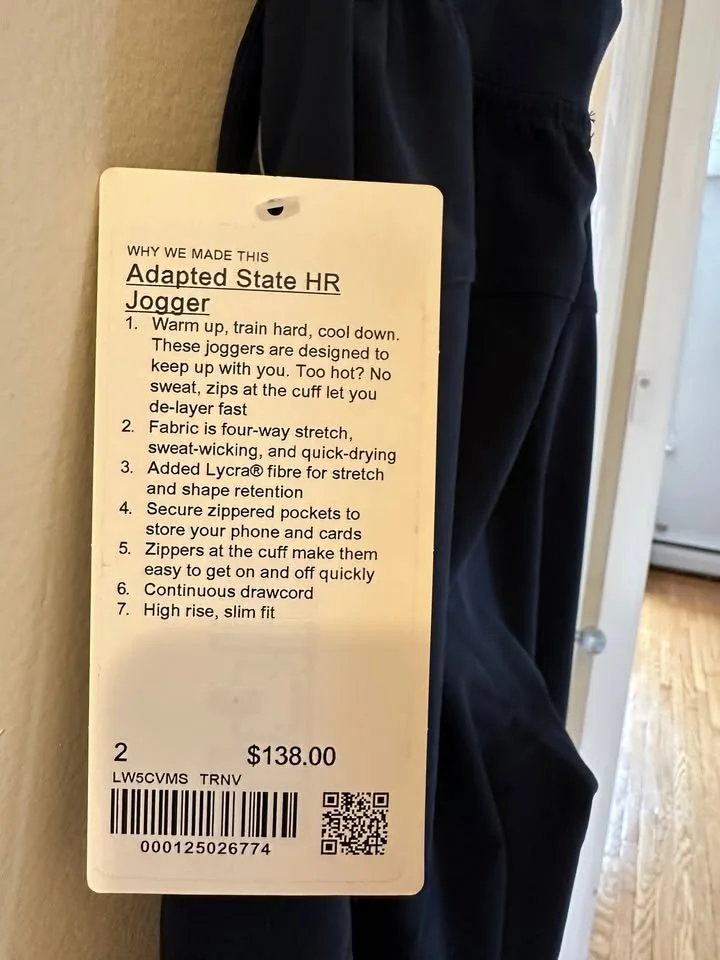 NWT adpated state jogger size 2 lululemon image indicator(3)